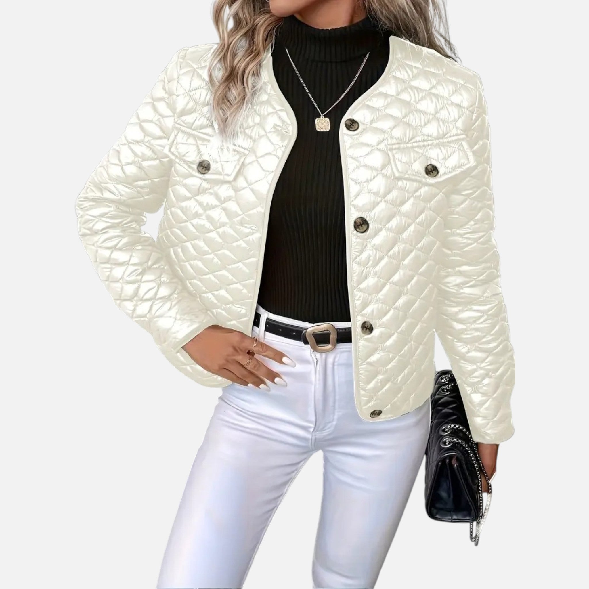 Beaumont Atelier | Women’s Quilted Coat with Lapel Elegance