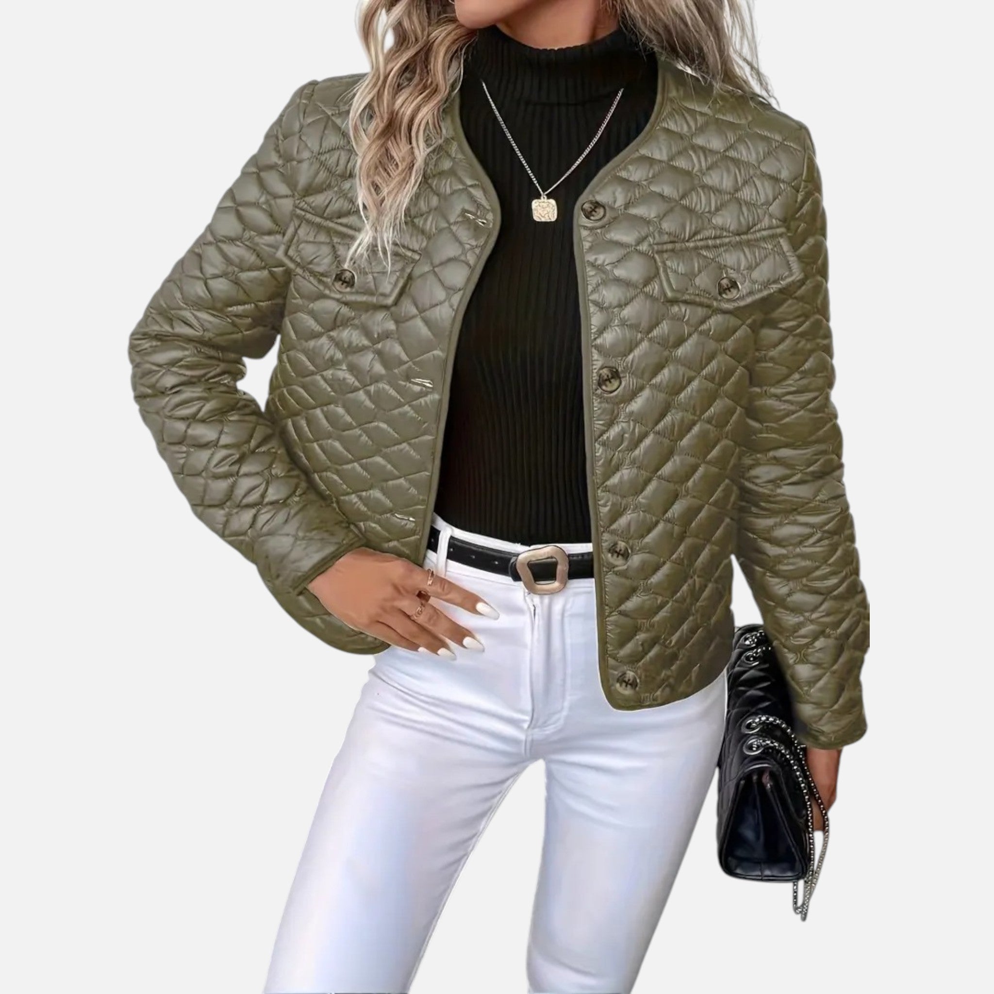 Beaumont Atelier | Women’s Quilted Coat with Lapel Elegance