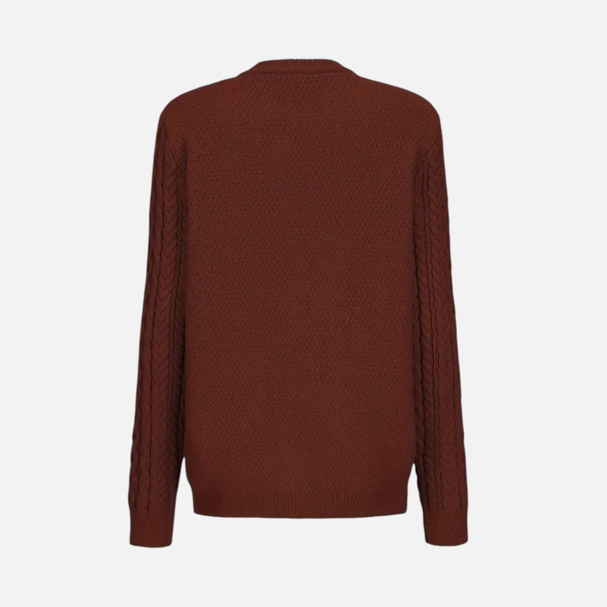 Beaumont Atelier | Women’s Maroon Geometric Knit Cardigan