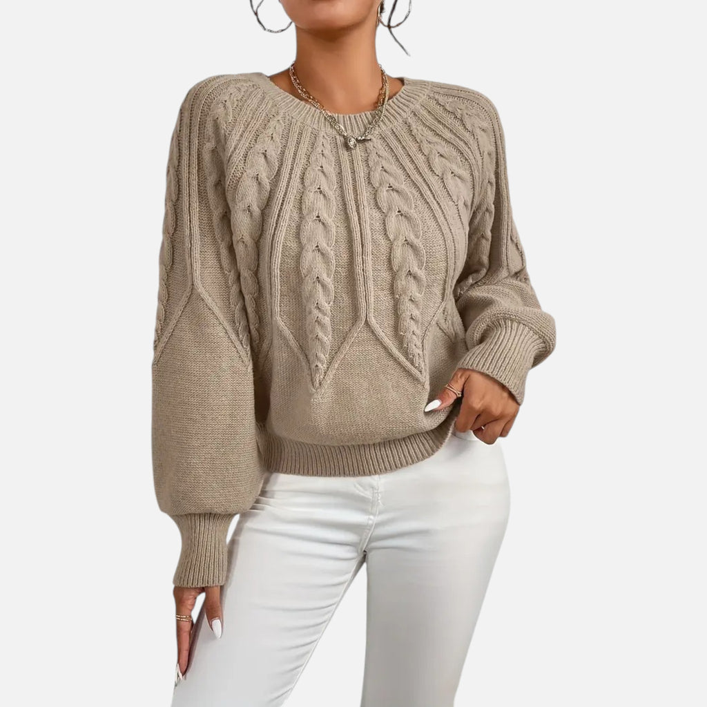 The Margaux Knit – Soft Lantern-Sleeve Sweater