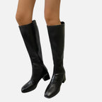 Beaumont Atelier | Women’s Glossy Faux Leather Over-the-Knee Boots