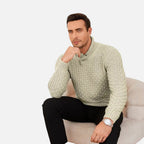 Beaumont Atelier | Men’s Burgundy Knit Polo Sweater