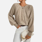 The Margaux Knit – Soft Lantern-Sleeve Sweater