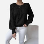 The Margaux Knit – Soft Lantern-Sleeve Sweater