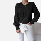 The Margaux Knit – Soft Lantern-Sleeve Sweater