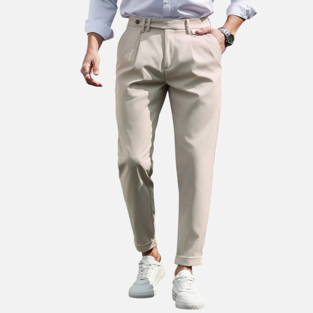 Beaumont Atelier | Men’s Slim-Fit Pleated Suit Trousers