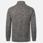 Beaumont Atelier | Men’s Zip‑Up Stand‑Collar Cardigan, Heritage Knit