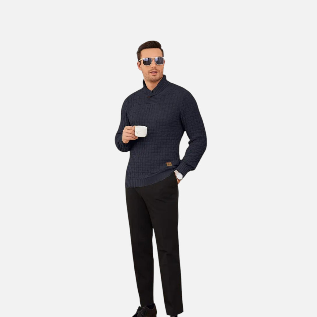 Beaumont Atelier | Men’s Burgundy Knit Polo Sweater