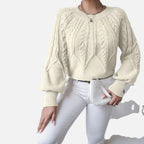 The Margaux Knit – Soft Lantern-Sleeve Sweater