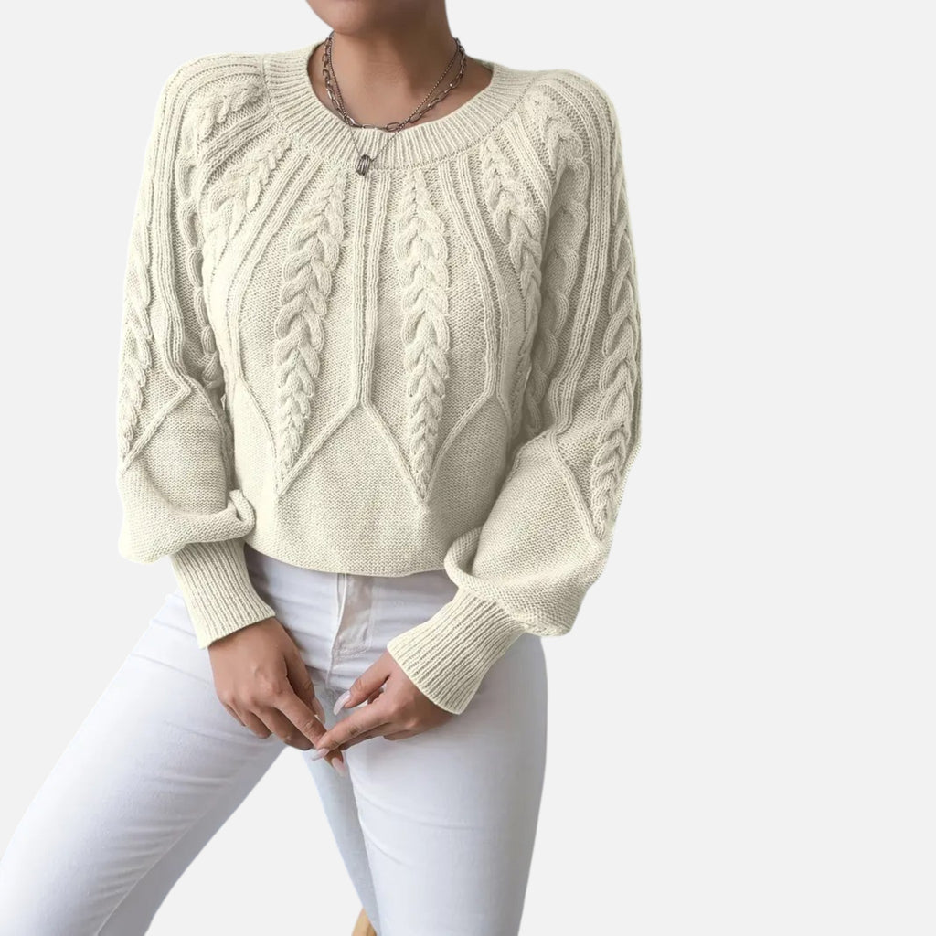 The Margaux Knit – Soft Lantern-Sleeve Sweater
