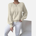 The Margaux Knit – Soft Lantern-Sleeve Sweater