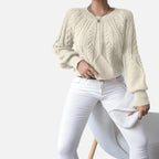 The Margaux Knit – Soft Lantern-Sleeve Sweater