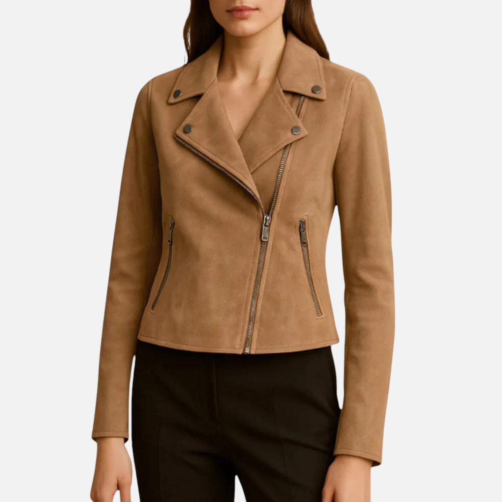 Beaumont Atelier | Women’s Suede Biker Jacket, Heritage Rider