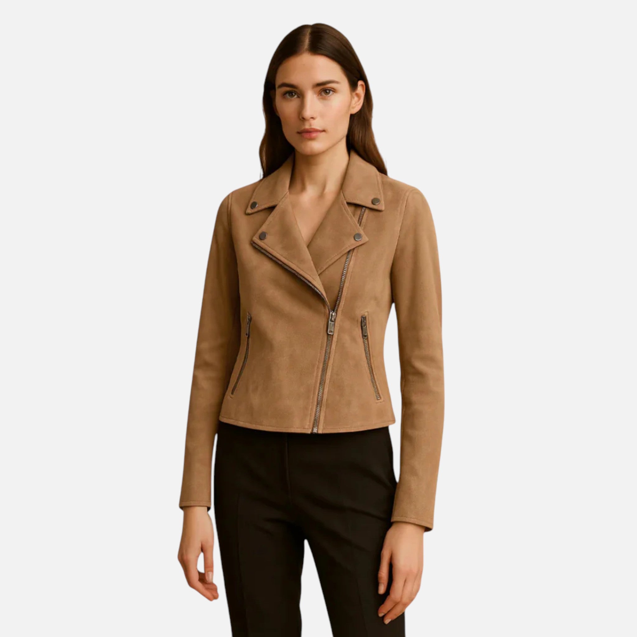 Beaumont Atelier | Women’s Suede Biker Jacket, Heritage Rider