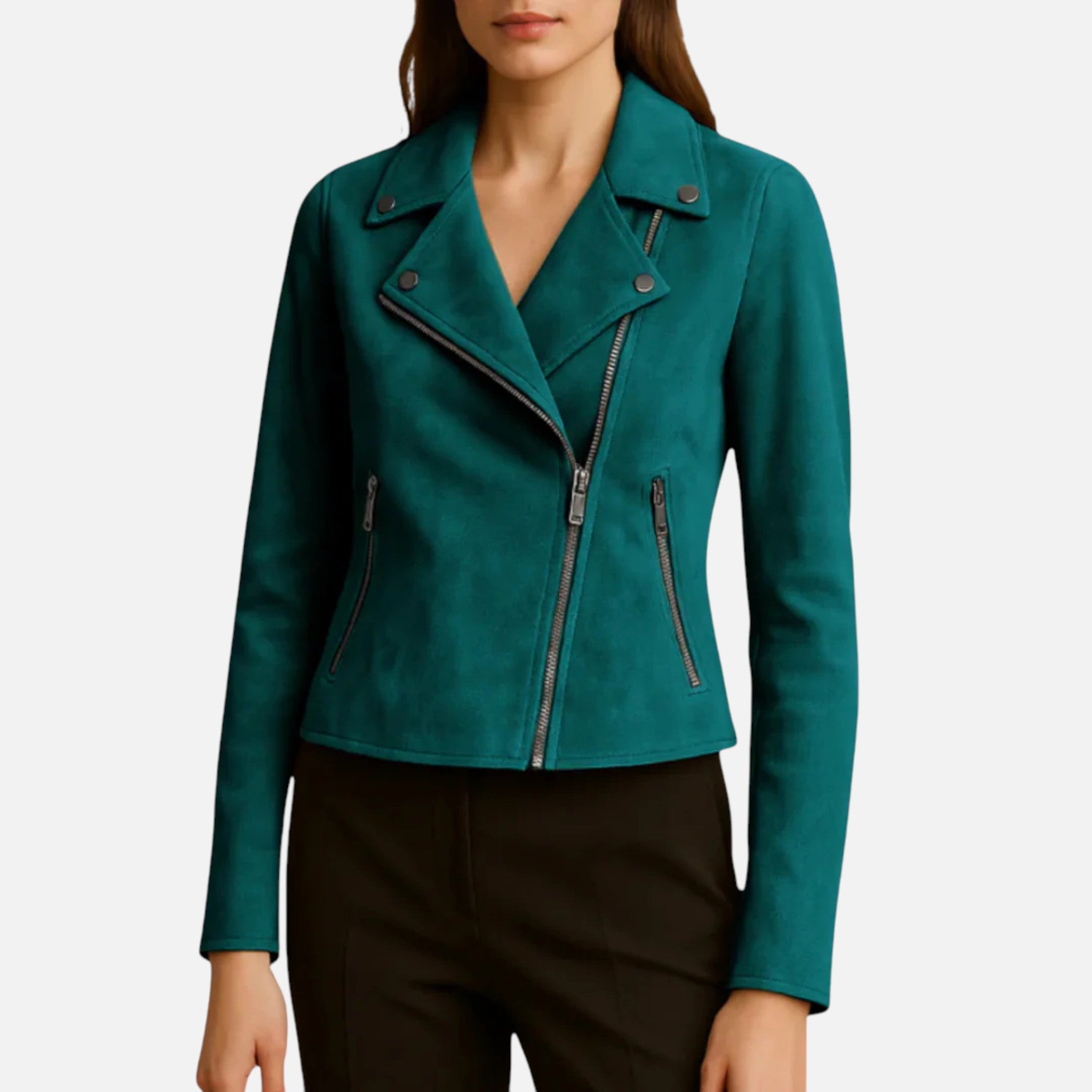 Beaumont Atelier | Women’s Suede Biker Jacket, Heritage Rider