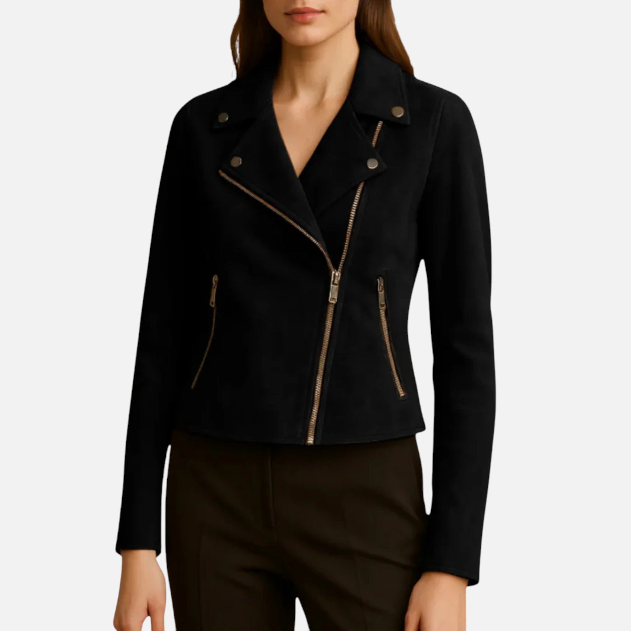 Beaumont Atelier | Women’s Suede Biker Jacket, Heritage Rider