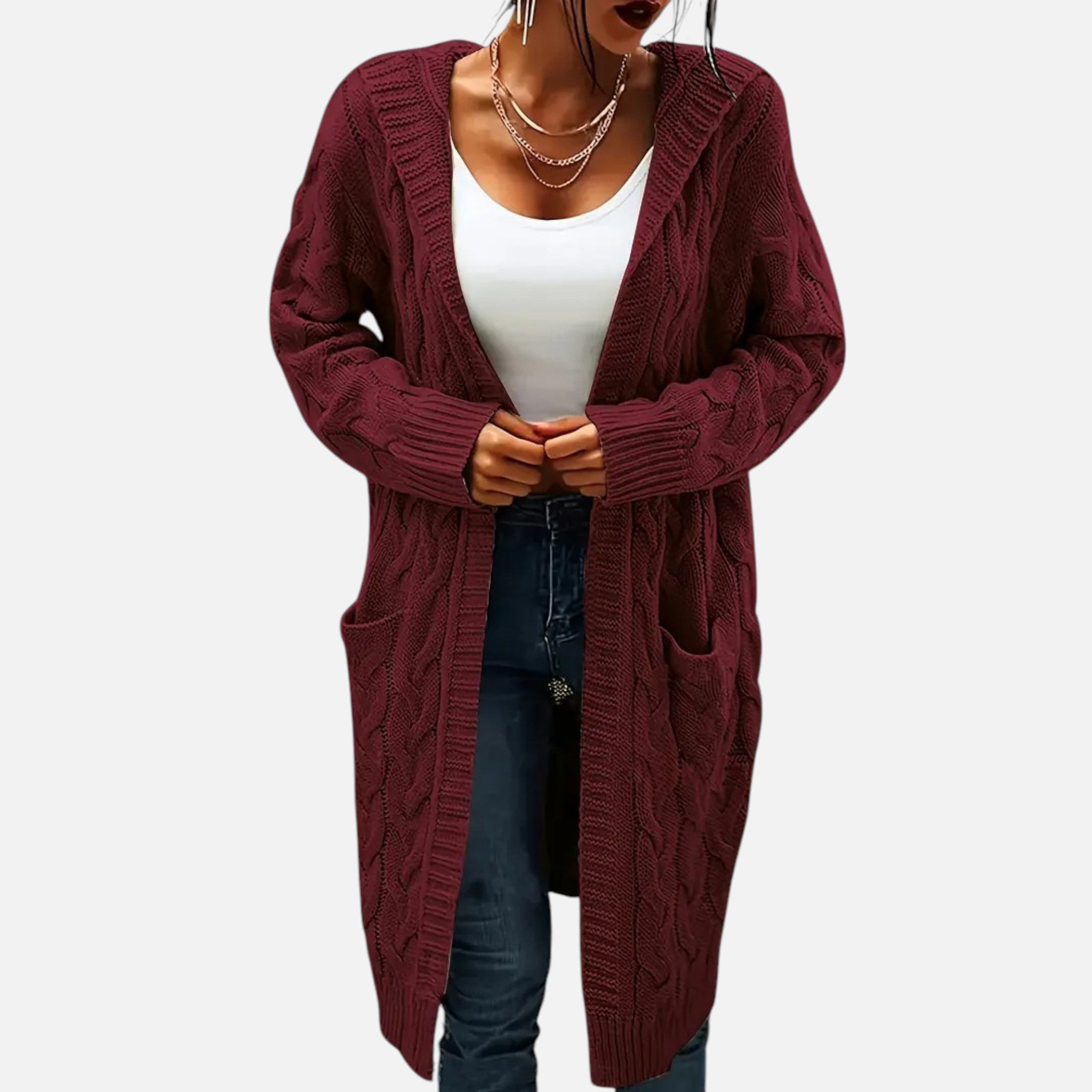 Beaumont Atelier | Women’s Classic Open-Front Knit Cardigan