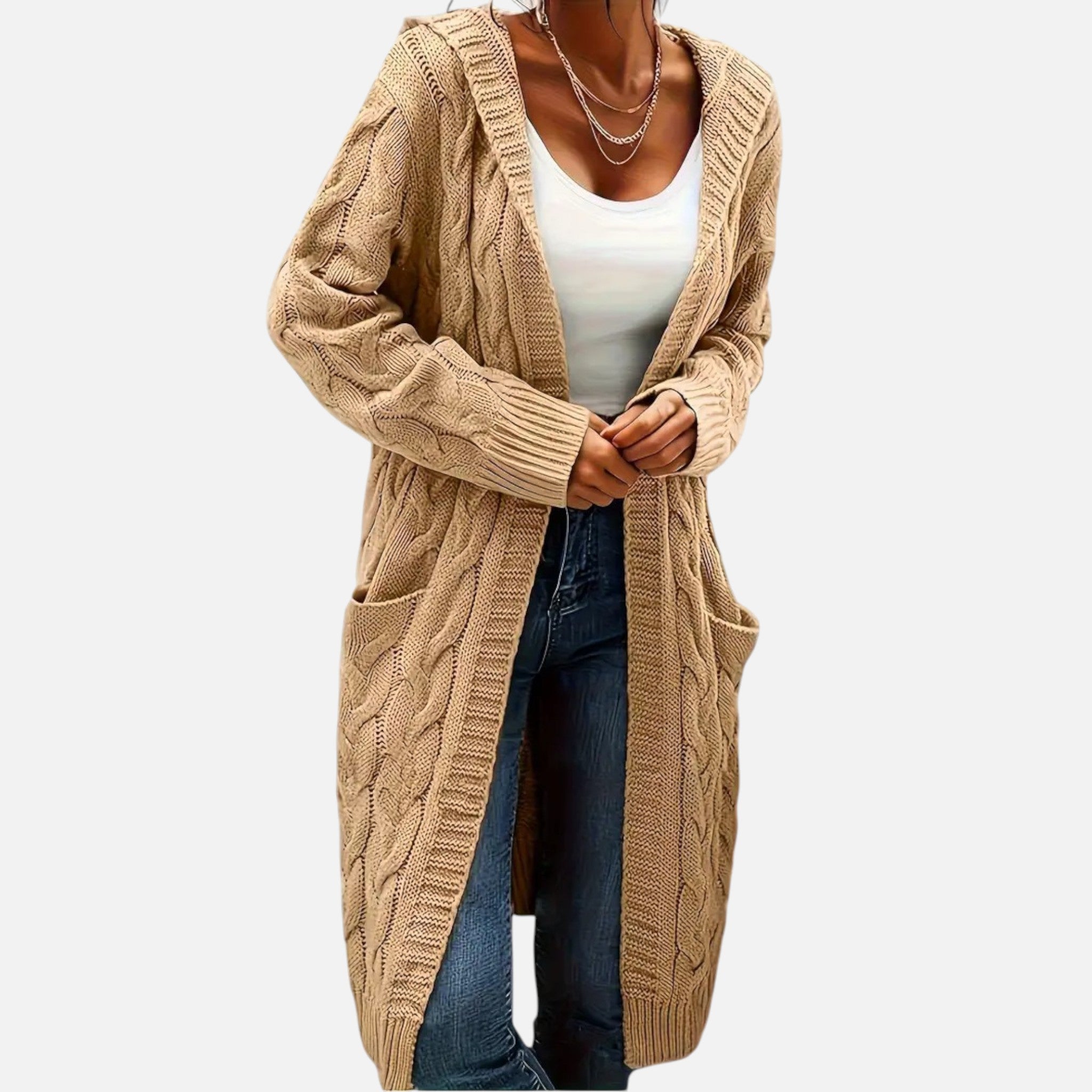 Beaumont Atelier | Women’s Classic Open-Front Knit Cardigan