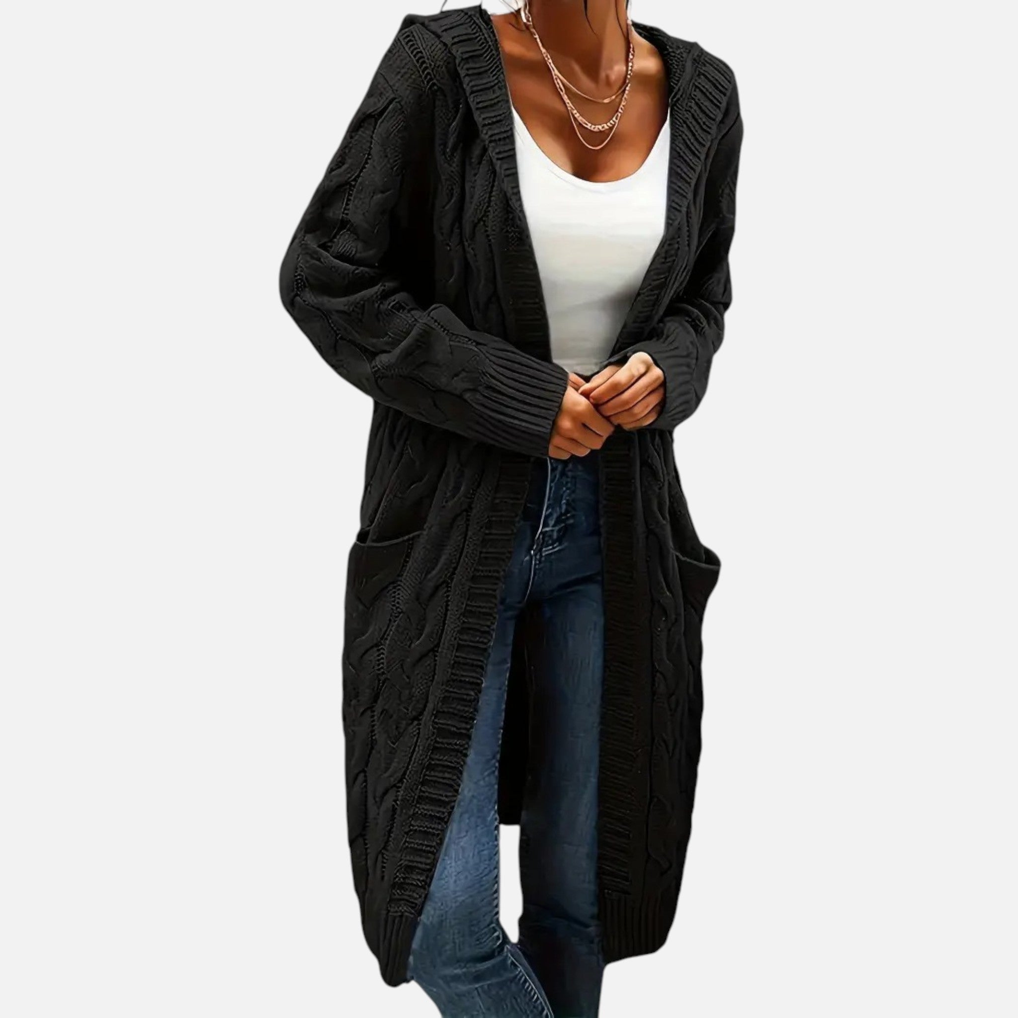 Beaumont Atelier | Women’s Classic Open-Front Knit Cardigan