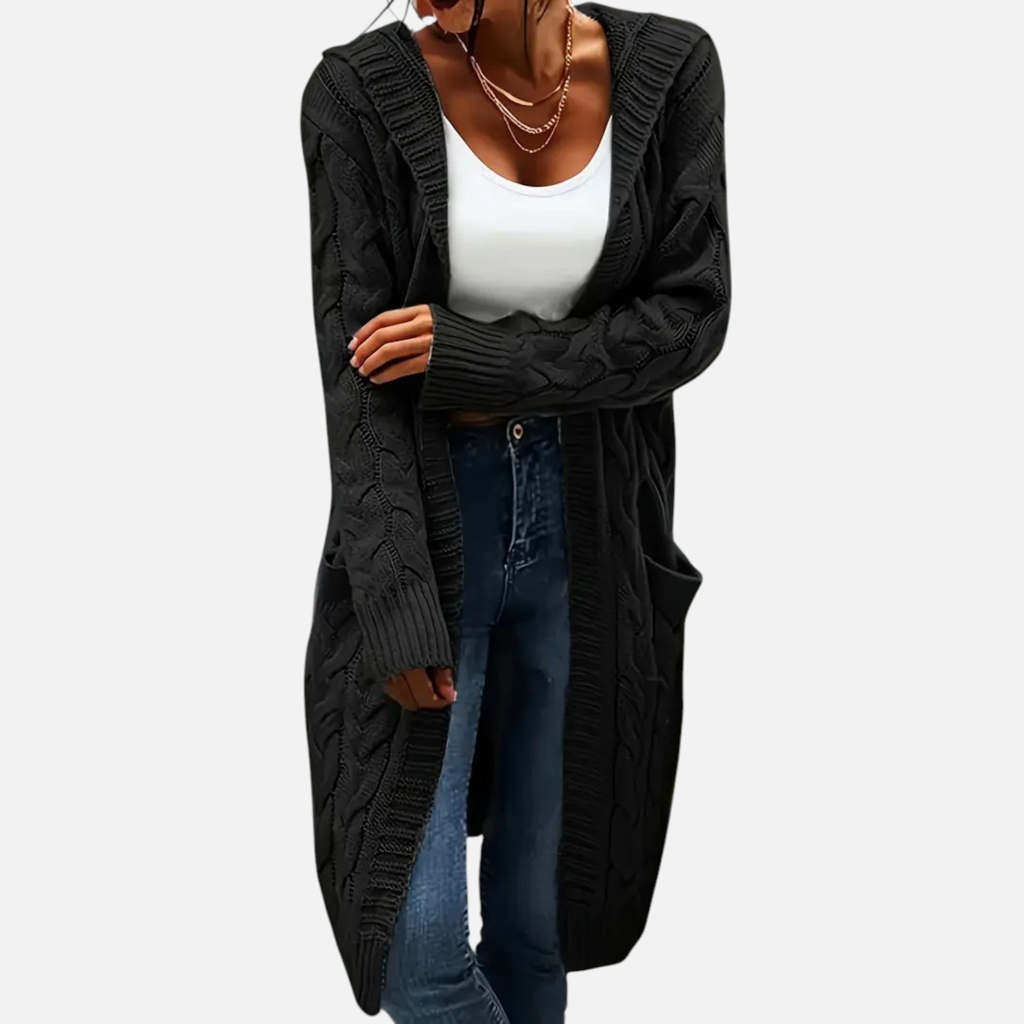 Beaumont Atelier | Women’s Classic Open-Front Knit Cardigan