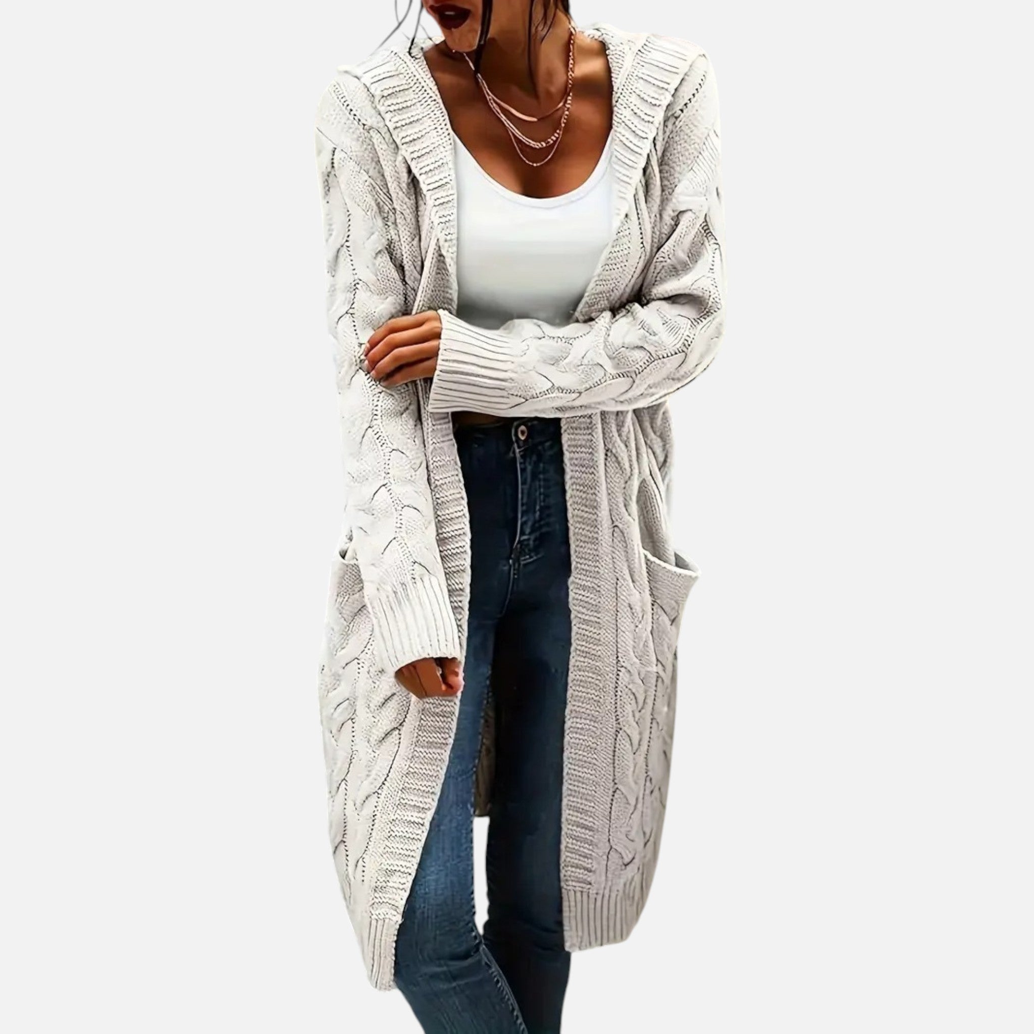 Beaumont Atelier | Women’s Classic Open-Front Knit Cardigan