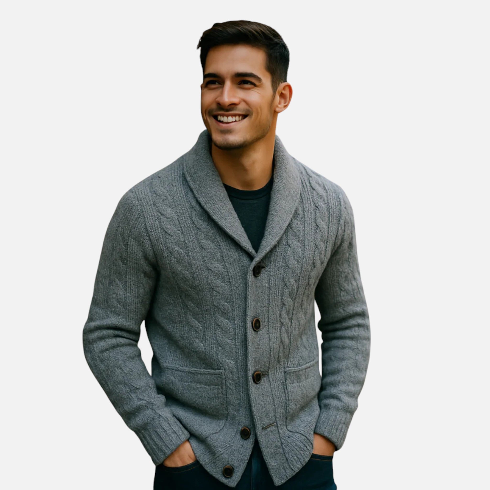 Beaumont Atelier | Men’s Cashmere Button‑Front Cardigan