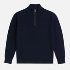 Beaumont Atelier | Men’s Ribbed Half‑Zip Cashmere Jumper