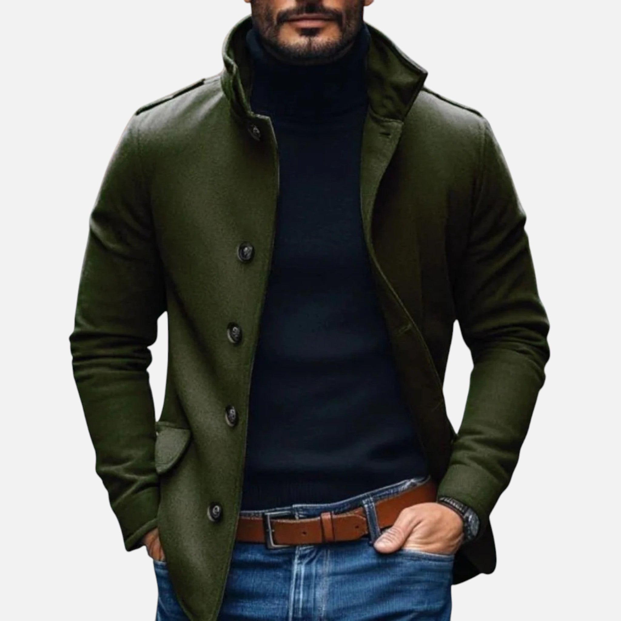 Beaumont Atelier | Men’s Wool Overcoat in Heritage Oxford