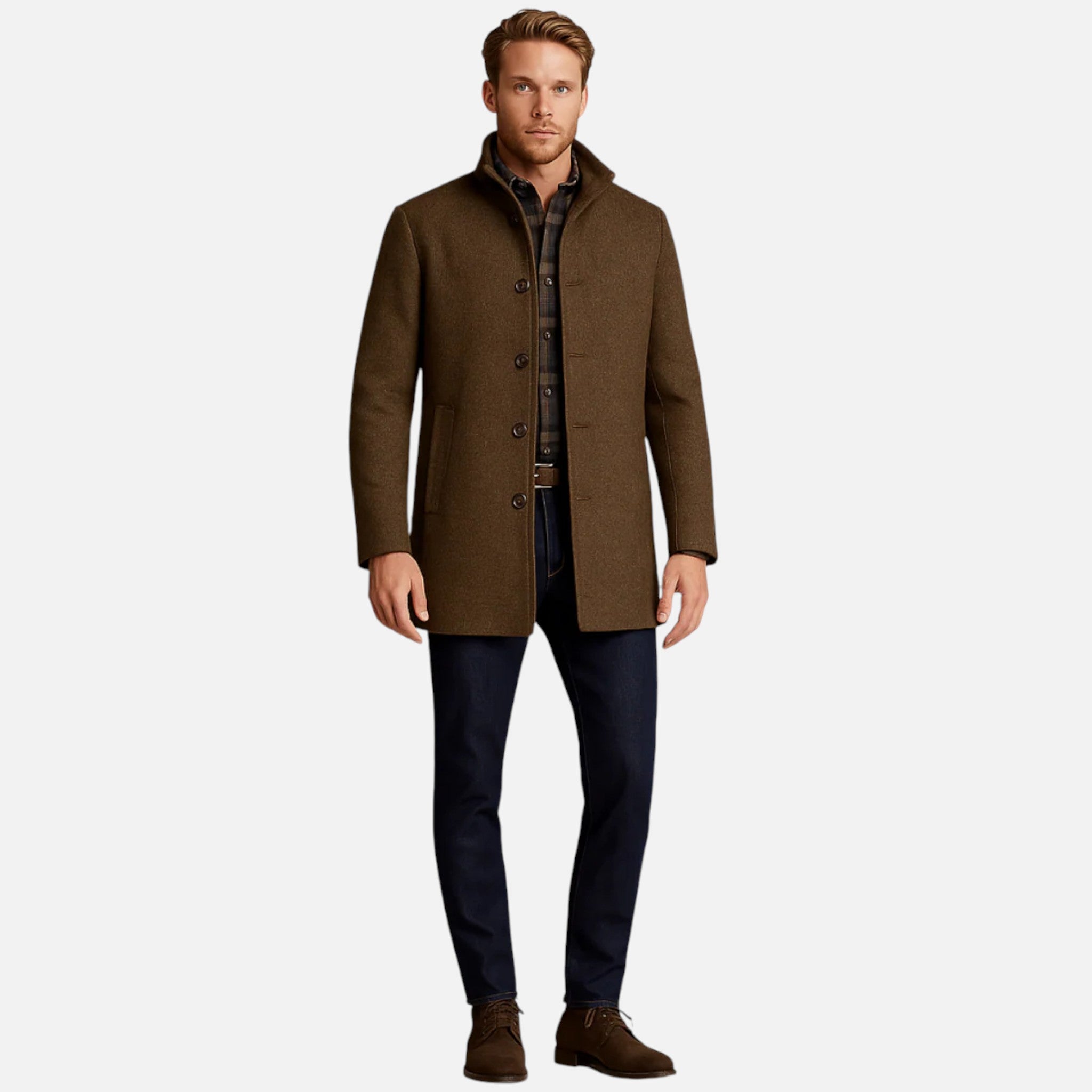Beaumont Atelier | Men’s Tailored Wool Overcoat, Riviera Elegance