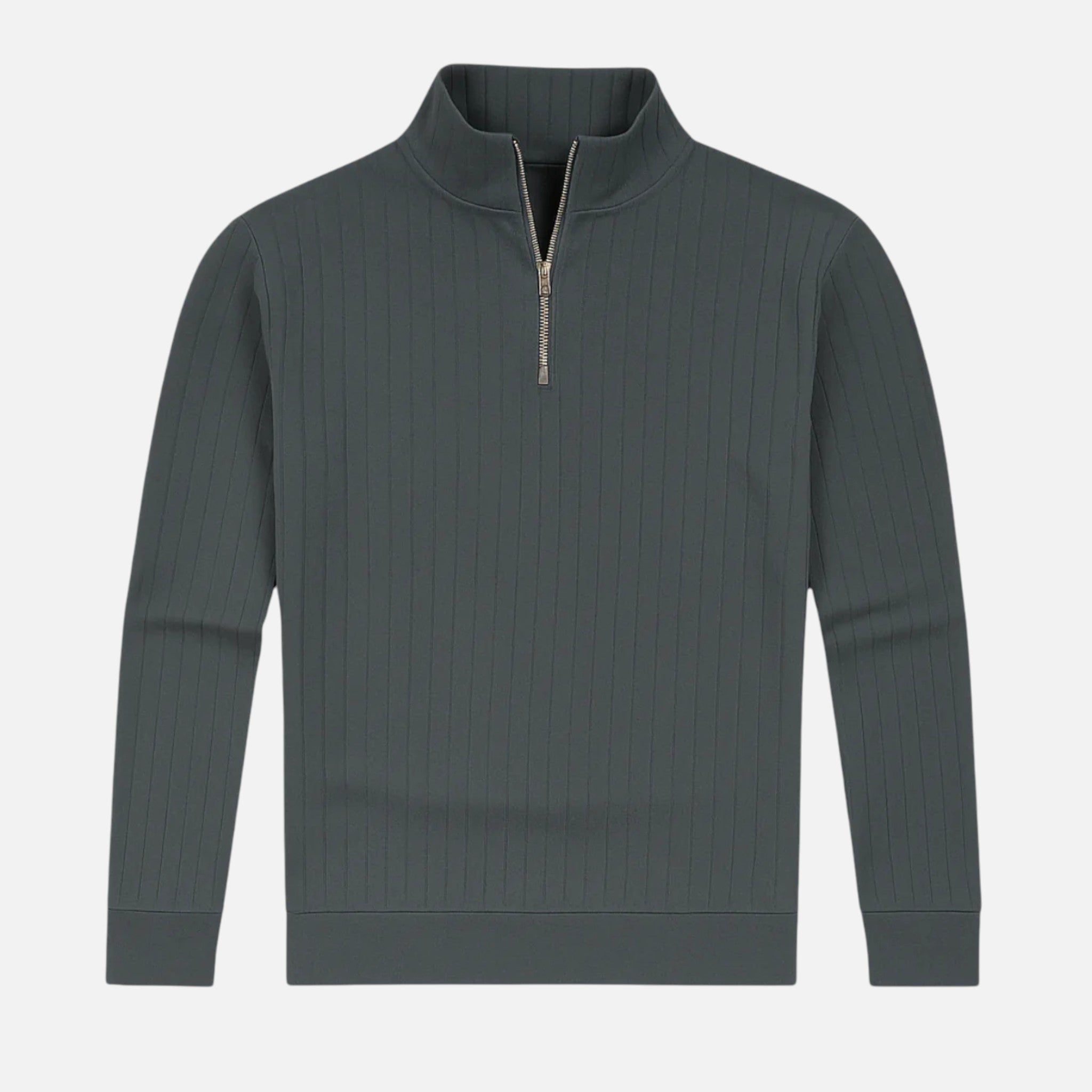 Beaumont Atelier | Men’s Ribbed Half‑Zip Cashmere Jumper