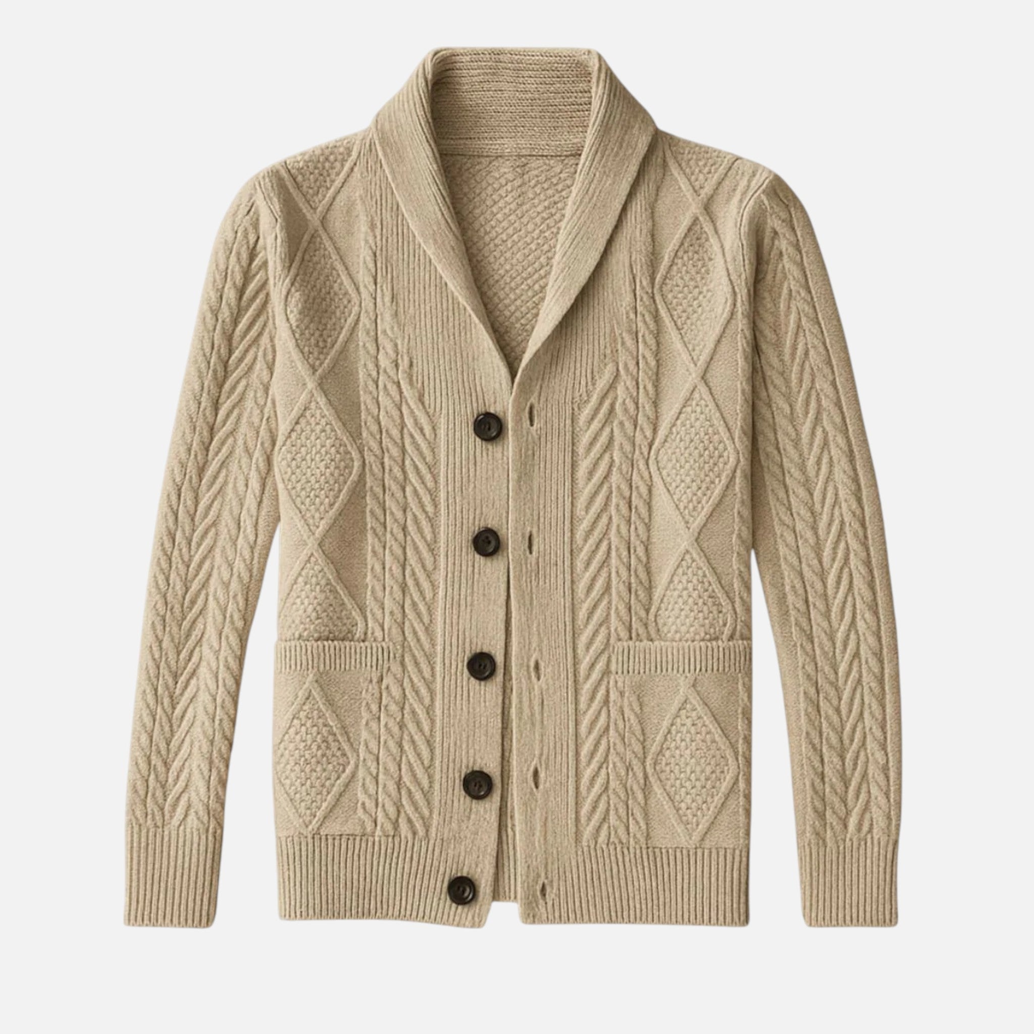 Beaumont Atelier | Men’s Cashmere Button‑Front Cardigan