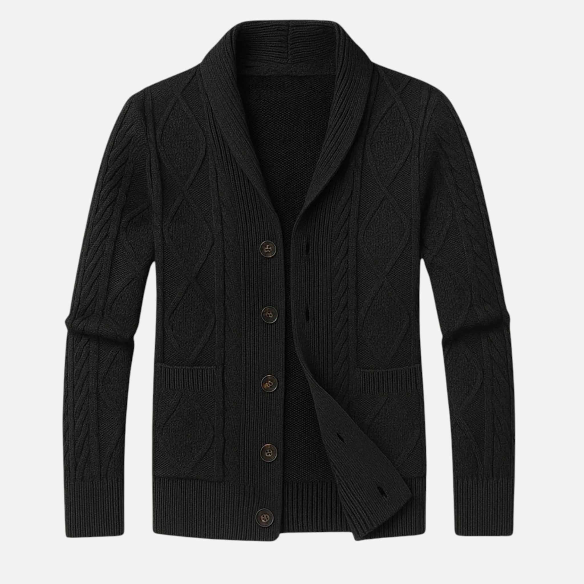 Beaumont Atelier | Men’s Cashmere Button‑Front Cardigan