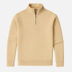 Beaumont Atelier | Men’s Ribbed Half‑Zip Cashmere Jumper