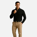Beaumont Atelier | Men’s Ribbed Half‑Zip Cashmere Jumper