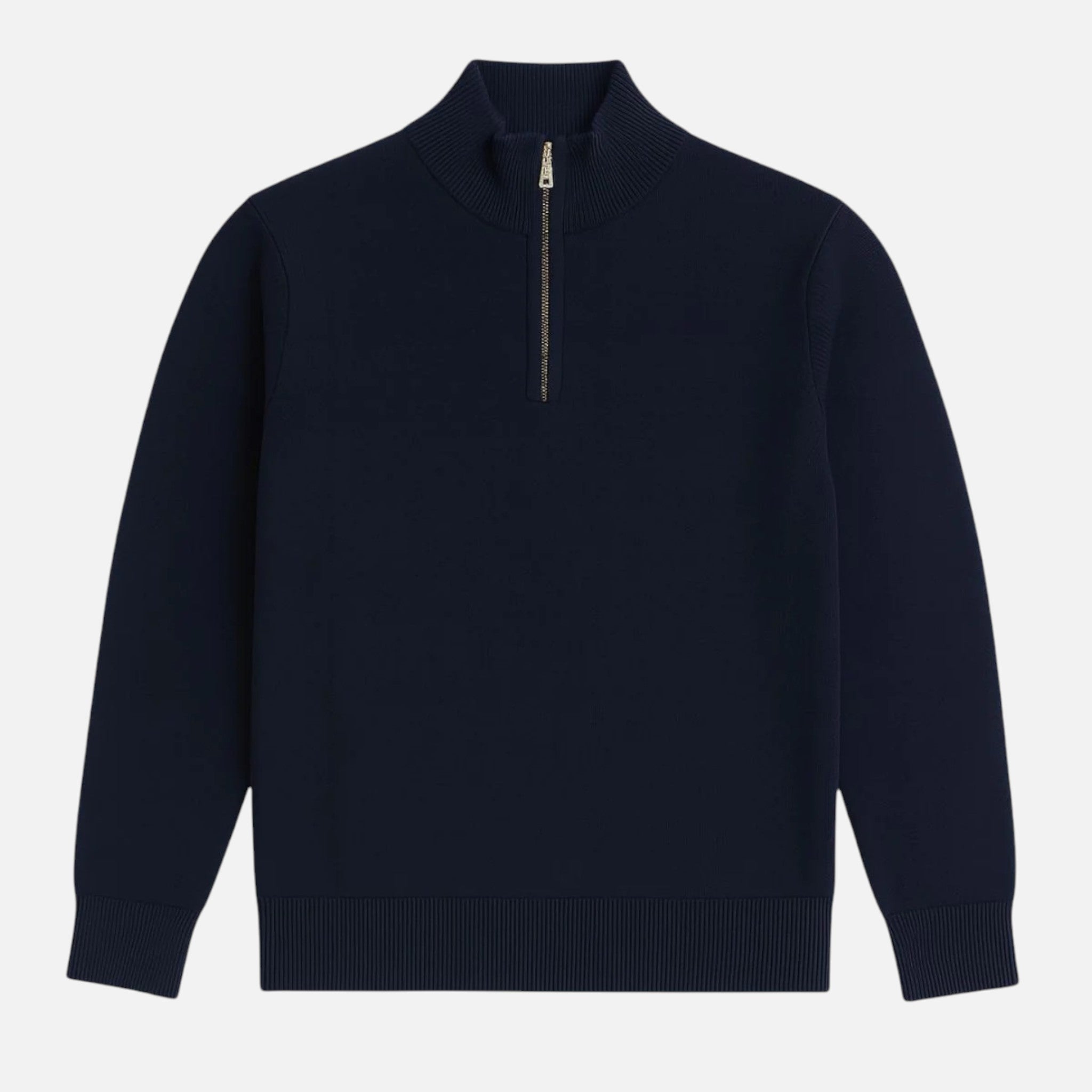 Beaumont Atelier | Men’s Ribbed Half‑Zip Cashmere Jumper