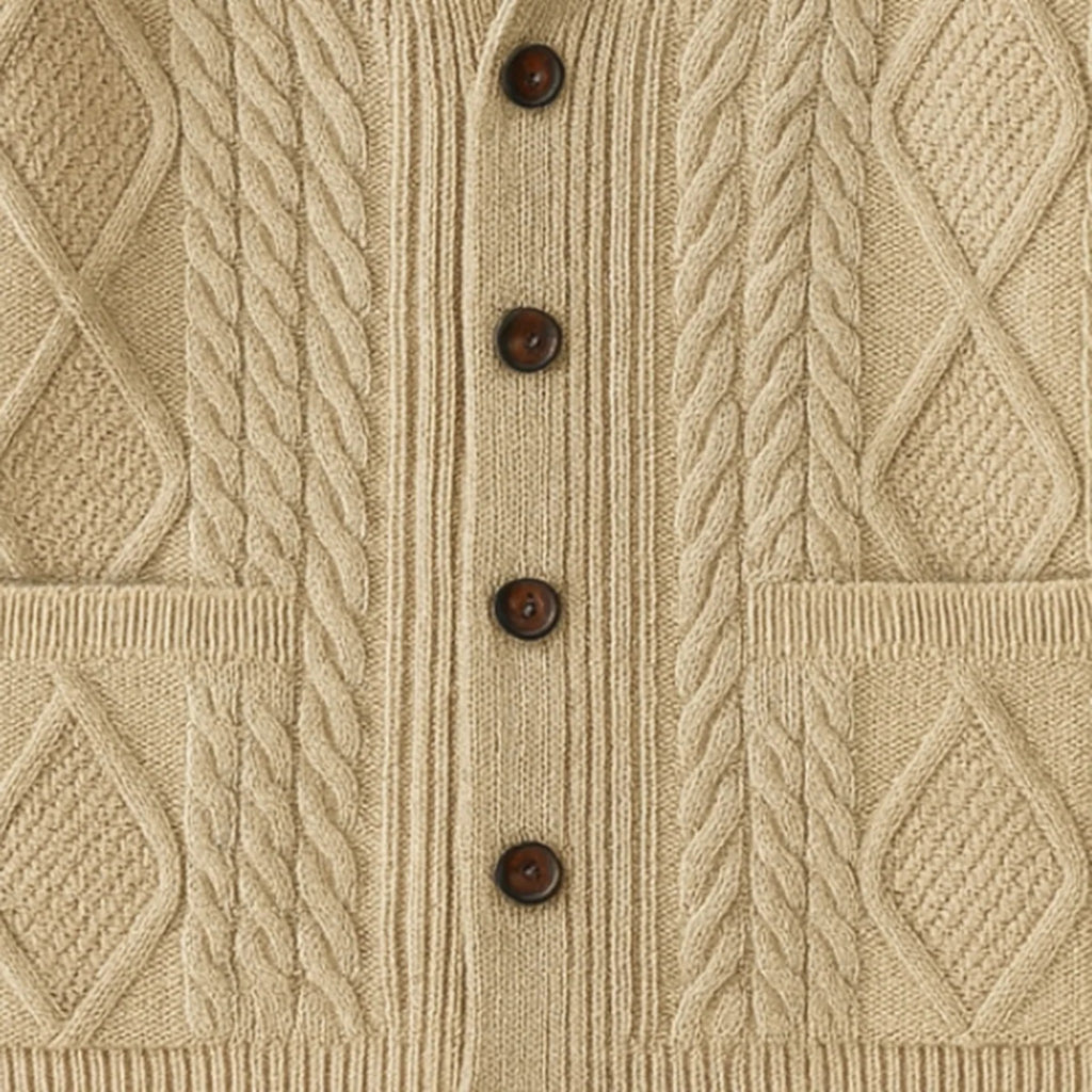 Beaumont Atelier | Men’s Cashmere Button‑Front Cardigan